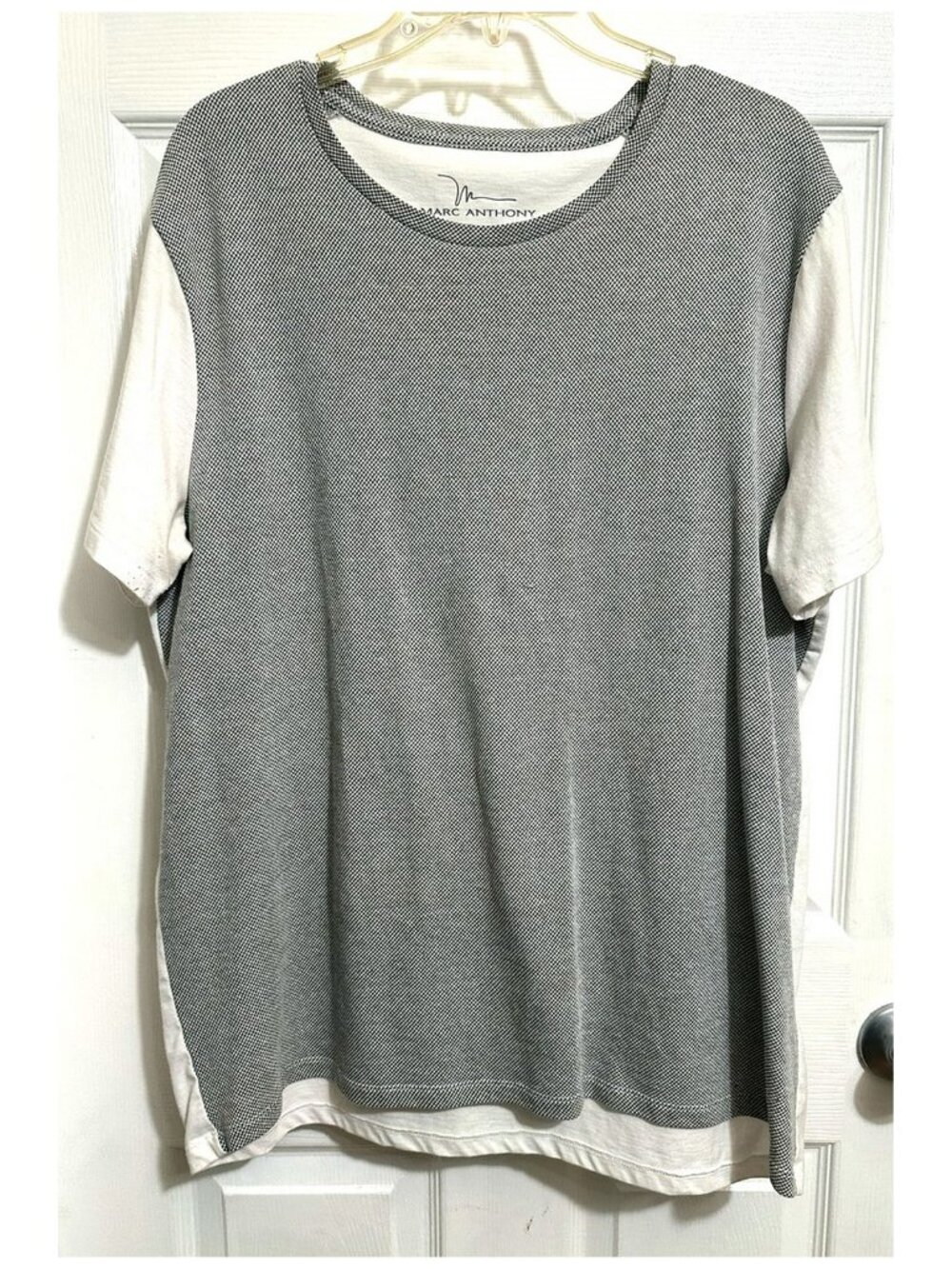 Maarc Anthony Women's Pullover Blouse Top Shirt Green Striped Size XL